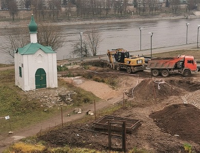 Начата очередная проверка по факту земляных работ вблизи Анастасьевской часовни в Пскове